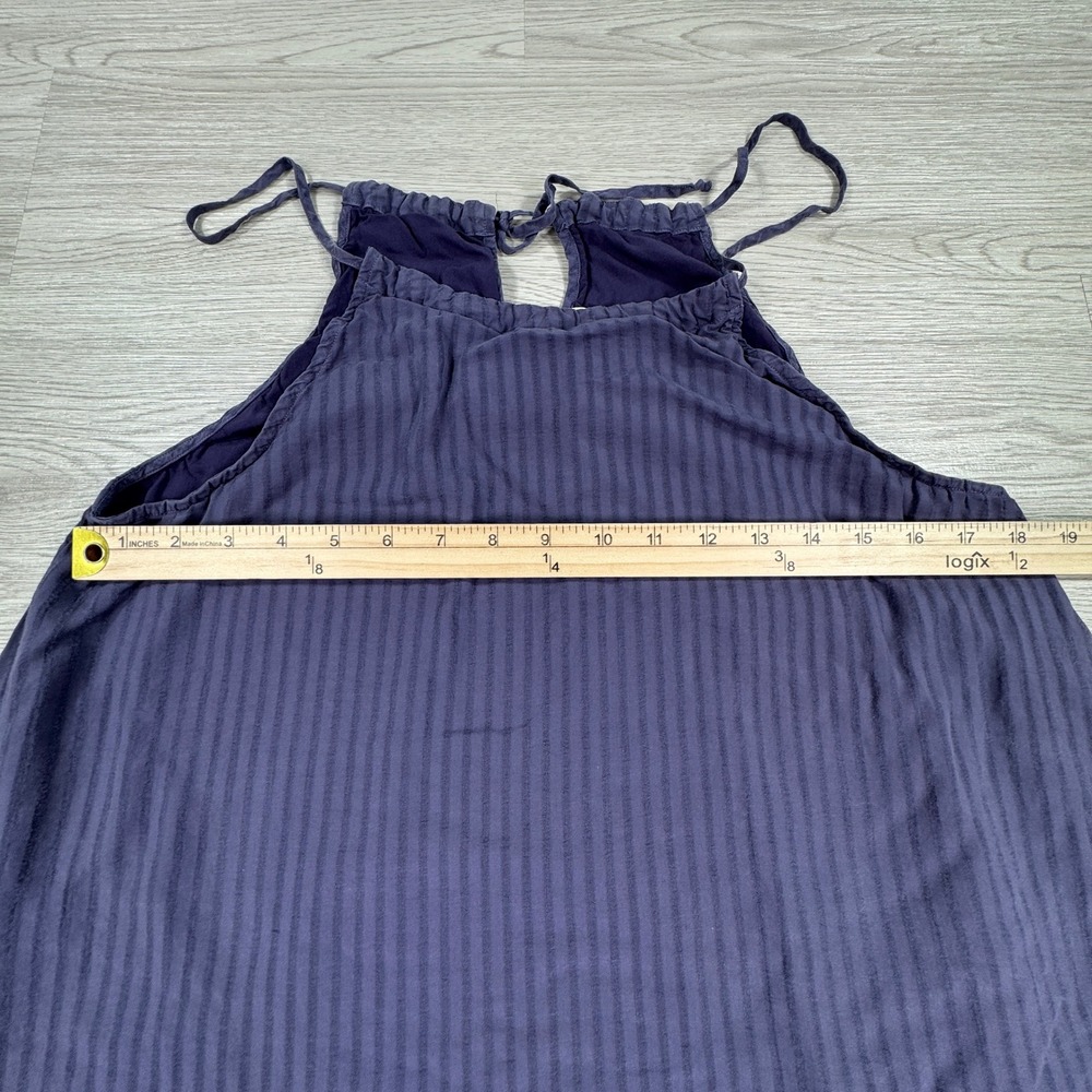 Cloth & Stone‎ Womens Dress Medium Purple Halter Neck Ruffle Hem Tencel Mini - Picture 3 of 7